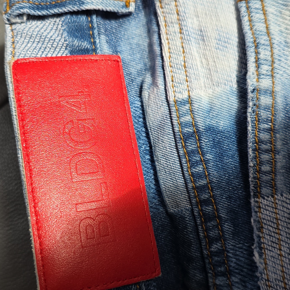 Blg4 Nail Patchwork Light & Medium Blue Men's Den… - image 6